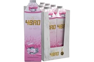 ‎4BRO 4BRO Ice Tea Bubble Gum - Einzigartiger Eistee mit Kaugummi-Geschmack - Wiederverschließbare Kappe - 8 x 1l