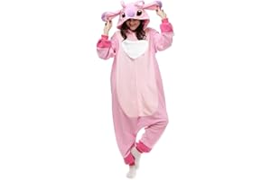 LBJR Erwachsene Cosplay Schlafanzug Tierkostüme Jumpsuit Onesie Nachtwäsche Overall Fasching Karneval Halloween Pyjama