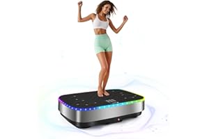 EvoSpark Vibration Plate, 2026 Upgraded 2D&3D Vibration Plate Exercise Machine with Dual Motors, Adjustable Speed Levels, Super Weight Capacity Vibrating Plate for Lymphatic Drainage & Weight Loss