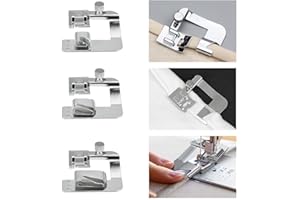 QINERSAW 3 PCS Pied de Biche à Ourlet Roulotté Couture Ourlet Roulé Pied Pied Presseur Ourlet Roulé Pied de Biche Machine a Coudre Pied de Biche pour Ourlet Roulotté Pied de Biche Ourlet Roulé