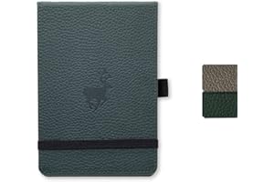 DINGBATS* NOTEBOOKS Dingbats - Wildlife Cuaderno De Bolsillo Con Páginas En Blanco, Ciervo Verde, A6 - Cuero Pu - Papel Crema, De 100 Gsm, A Prueba De Tinta