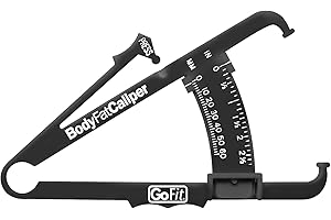 GoFit Accurate Body Fat Caliper - Charts and Instruction Manual,Black,GF-Cal
