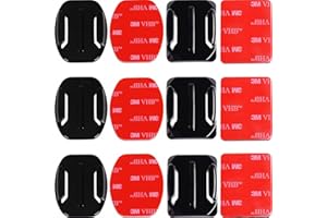 AIUOVEW 6 PCS Klebehalterung Klebepads 3M Helmbefestigung Gebogene Kompatibel mit GoPro Hero 13 12 11 10 9 8 7 6 5 Session DJI Osmo Action Kameras