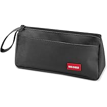 Hoinya Pencil Case, Pencil Case For Girls And Boys Large Capacity Pencil Pen Pouch Bag With Compartments, Big Supplies Organizer For Women, Aesthetic Pencil Bag For Kids And Students, Black