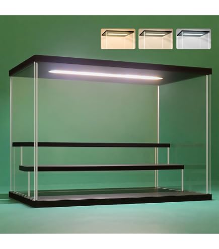 Vitrine en Acrylique Vitrine Acrylique LED - 10/15/20/25/30/35/40/50/60 Cm de Hauteur Boîte de Rangement Transparente pour Figurines, Trophées, Maquettes de Voitures, Objets de Collection(10x10x50cm/4 Vitrine en Acrylique Vitrine Acrylique LED - 10/15/20/25/30/35/40/50/60 Cm de Hauteur Boîte de Rangement Transparente pour Figurines, Trophées, Maquettes de Voitures, Objets de Collection(10x10x50cm/4