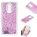 Produktbild Redmi 5 Hülle, Xiaomi Redmi 5 Glitzer Hülle, Xiaomi Redmi 5 Treibsand Hülle ,Carols3D Creative Spiegel Hülle Case Mode Bunten Transparente Kristallklaren Sparkly Silikon TPU Weich Back Handy Cover Schwimmenden Liquid Quicksand Bling Glitzer Fließen Flüssig Flüssigkeit Handyhülle Tasche Crystal Case Schutzhülle Etui Bumper für Xiaomi Redmi 5 - Pinker Treibsand