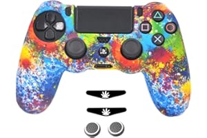 Taifond Anti-Rutsch-Silikon-Controller-Abdeckung für PS4/Slim/Pro Controller Farbe Graffiti