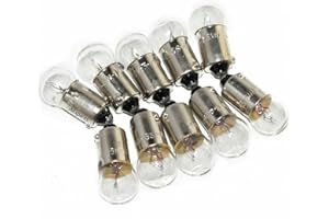 AEspares 10 Pack Parking/Turn Pilot Speedo Meter Bulbs 12 Volt 3.4W Ba9s11