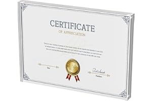 Sezanrpt Transparent Acrylic Picture Frame, 20 x 30 cm, Magnetic Picture Frame, Desktop Freestanding Picture Frame for Pictures, Certification