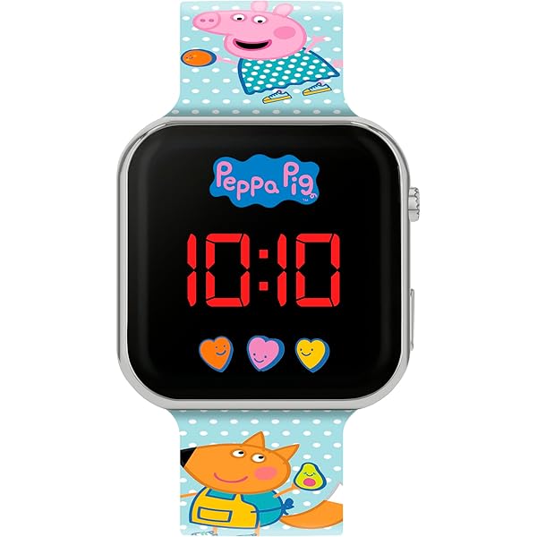 Orologio Da Polso Peppa Pig Per Bambini - Analogico, In Silicone Rosa, Per Imparare L'Ora, Età 3+ - Foto 6