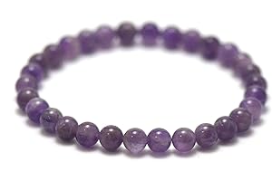 Miracles Minéraux bracelet perle ronde 6 mm pierre naturelle (Améthyste 6 mm)