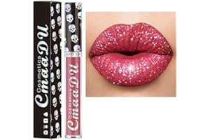 ALLBESTAYE Allbesta 8 couleurs diamant lipgloss brillant paillettes brillant à lèvres crâne liquide rouge à lèvres métallisé mat brillant brillant