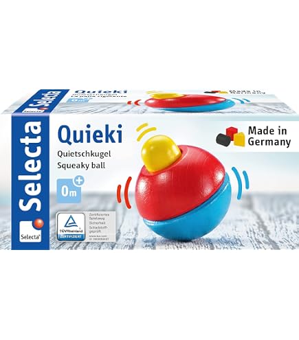 Selecta Sonato Greifling – Holzspielzeug Mit Quietsche – Für Babys Ab 0+ – Sinnesfördernd & Sicher