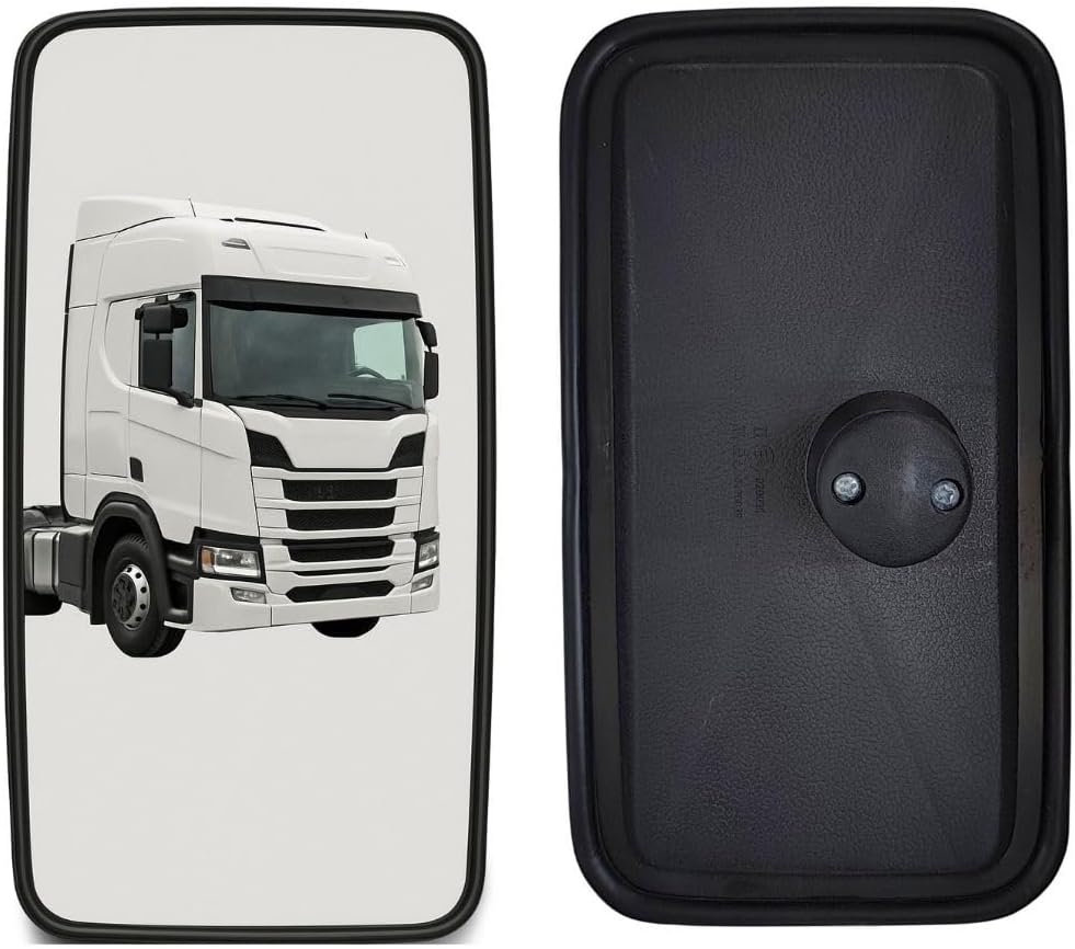 Juego de 2 espejos exteriores universales 33 cm x 19 cm para camioneta, camión, coche, tractor, excavadora, izquierda y derecha E6