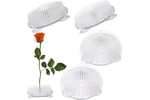 DHISPERARES 4 Piezas Ikebana Kenzan Ranas de Flores Redondas de Plástico con 3 Ventosas, Soporte para Arreglos Florales Fijo Herramienta Bases de Pin Arreglo Floral Adecuado para Salón de Té, Floristería, Hogar