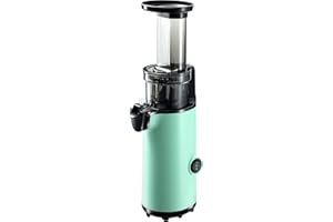 JuiceInstant Extractor de zumo - Exprimidor lento silencioso de prensado en frío, funcion licuadora para frutas y verduras, extracción de nutrientes y vitaminas, espacio pequeño (Agua)