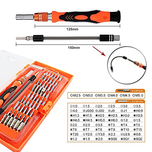Schraubendreher Set,NIUTOP 58 in 1 Magnetische Schraubenzieher Set mit 54 Bits für Elektronische Kleingeräte Handy, Tablet, PC, Macbook, Uhr etc - 3