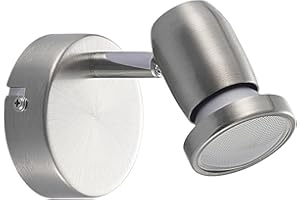 ‎ELC EUROPEAN LIGHTING CIRCLE ELC LED Wandstrahler, Deckenstrahler drehbar und schwenkbar, Wandspot, Deckenspot, Wandlampe 1x 5W GU10 LED (austauschbar), Strahler, Spot