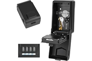 Gaethra Cassetta per chiavi di sicurezza esterna, 4 codice sicuro, scatola a chiavi da parete di dimensioni grandi con illuminati, impermeabile e antiruggine, per casa, ufficio, garage e altro ancora