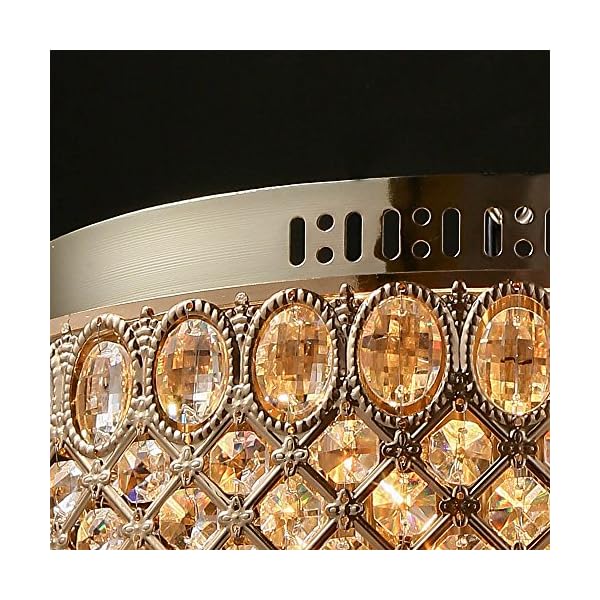 Crystal Ceiling Lighting Gold Lamp Bracket Modern Retro Light Include 5W LED Bulb - Image 4
