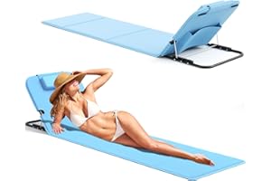 WildFun 165 X 55 cm Chaise de Plage Pliante Portable avec Sac de Transport, chaises de Plage à Haut Dossier en Maille pour Adultes, Chaise pour l'extérieur, Le Camping, Le Barbecue (2pcs, Bleu)