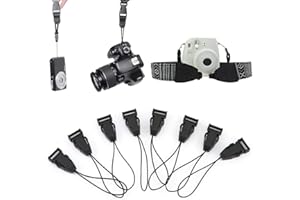 Mugast Kit Fibbia a sgancio rapido per Fotocamera Portatile in plastica 8 Pezzi con Cordino Extra per Tracolla