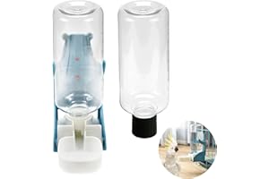 AUSYIWI wasserspender Vogel, trinkflasche meerschweinchen mit Zwei Flaschen, ideal für Vögel und andere Kleintiere (Wasserflasche*2, je 500 ml)