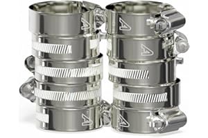AUTOSILICONEHOSES.COM 10 Pack - 18mm > 25mm Worm Drive 304 Stainless Steel Hose Pipe Clamps Clips