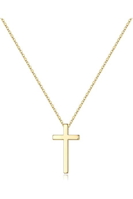 ASH'S CHOICE 14K Gold Cross Necklace 
