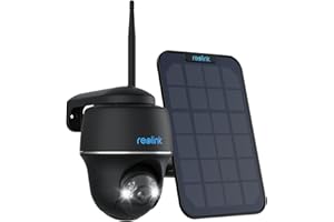 Zewnętrzna kamera do monitoringu Reolink 4K, obrotowa 360°/140° kamera WLAN na baterię, kolorowy noktowizor, WiFi 2,4/5 GHz, detekcja AI, Argus PT Ultra(czarny) + panel słoneczny