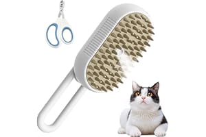 DGMYFY Spazzola a Vapore per Gatti,Spazzola a vapore per animali domestici 3 in 1 per Massaggio di Bellezza Detergente,Spazzola con Vapore per Gatti,Spazzola per Gatti con Vapore