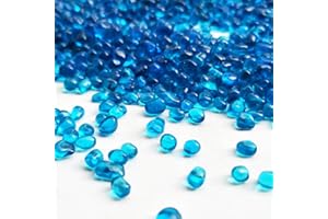 XIZHI 1 Pound Gorgeous Aquarium Decorated Natural Rock Gravel Sand for Fish Turtle Tank Landscape Bottom or Potted Plants Decoration Garden Decoration Pebbles (Dark Blue)