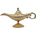 AVESON Luxury Classic Vintage Collectable Rare Legend Aladdin Magic Genie Costume Lamp Home Table Decoration & Gift, Gold