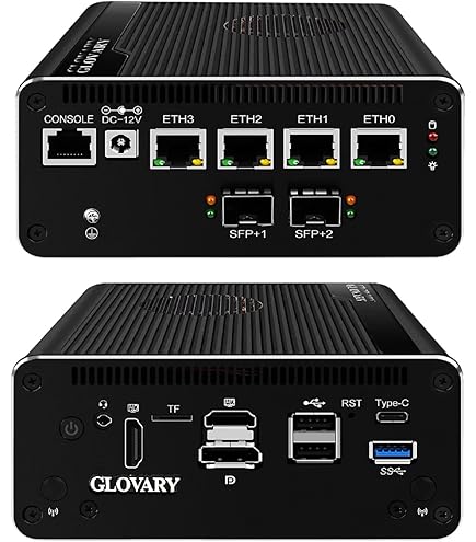 UDPTCP Mini PC sin ventilador U9-185H con 2 DDR5/2 M.2 NVMe, computadora de escritorio 6 i226 2.5G LAN, ranura SIM_5G, pantalla triple 4K, WiFi, dispositivo de micro router, AES-NI, OPNsense, sin RAM