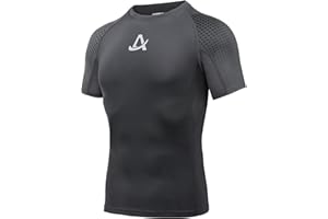 AMZSPORT Maglie Compressione Uomo Maglietta Palestra a Manica Corta T-Shirt Ciclismo Running