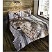 Produktbild Durch das Objektiv Wolf Einzelbett Bettbezug und 1 Kissenbezug Bett-Set, Polycotton, braun