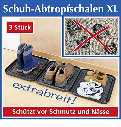 Preisvergleich Produktbild Wenko Schuh-Abtropfschalen XL, 3er Set