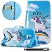 Produktbild HUDDU Einhorn Blau Schutzhülle für Motorola Moto G5S Hülle Tasche Leder Flip Wallet Case Cover Handyhülle Kartenfach Magnetverschluss Stand Lederhülle Handytasche Klapphülle Hardcase