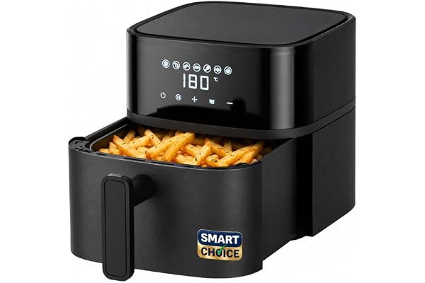 Lifelong Smartchoice 4.2L Digital Air Fryer |7 Preset Menus| Detachable Handle, Touch Panel, Non-Stick Basket| 360° Rapid Air