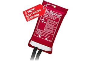 notlok Safety Work - Manta Ignifuga [ 120 x 120 cm ] | Manta Antifuego Adecuada para Incendios provocados por Grasas | Mantas Ignífugas de Tejido de Fibra de Vidrio | Fire Blanket, Manta Inifuga