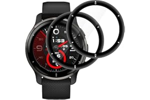 IQShield Screen Protector for Garmin Venu 2 Plus, Ultra Clear Tempered Glass, Protective Film for Garmin Venu 2 Plus, 3D Full Coverage, Touch Sensitive, Bubble Free, 2 Pack