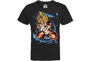French Unicorn T-Shirt Enfant Mixte Goku Super Saiyan Kameha Dragon Ball DBZ Manga