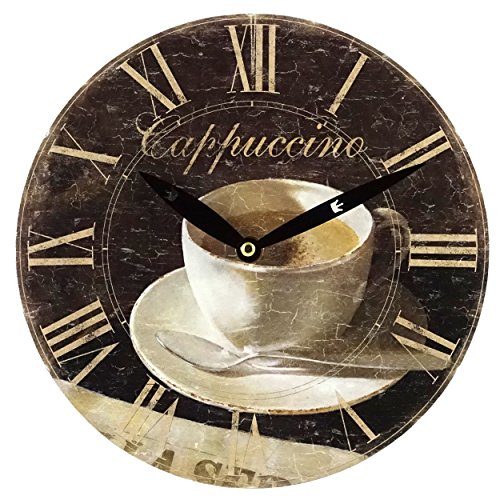 Makeke Küchenuhr "Barista" 23 cm - "Cappuccino" (Braun)