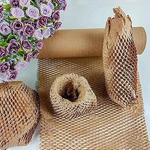 Dev Eco-Friendly imported Virgin high quality Expandable Honeycomb Kraft Paper bubble Wrap Packaging roll (15