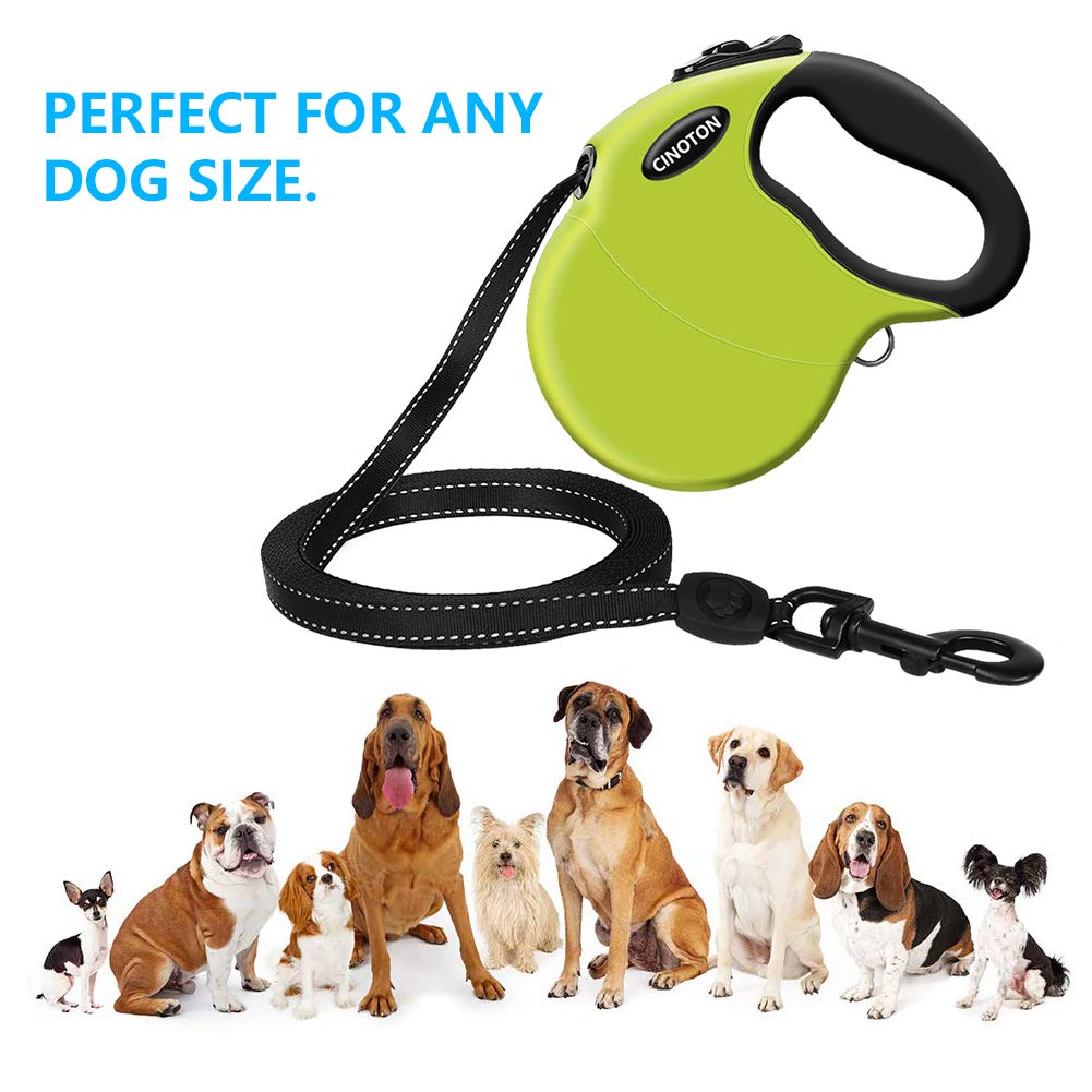 CINOTON Retractable Dog Leash with Free Waste Bag Dispenser and Bags