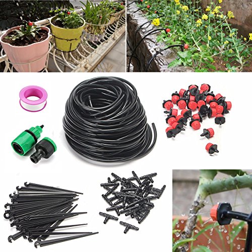 Preisvergleich Produktbild Bewässerungssystem Gartenpflanze Gewächshaus Bewässerungssystem Pathonor 82 FT Bewässerung Tubing, 5 Bewässerung Spray Tape, 25 Drip Klebeband, bewässern Drip-Set für Garten, Landschaft, Flower Bed, Terrasse Pflanzen