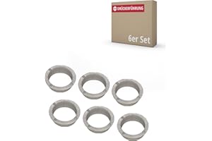 JUVA Drückerführung 18 mm Drückerlager-Ring weiß für Türgriffe & Drückerpaare - SM10003 | Kunststoff-Lager für Türdrücker | MADE IN GERMANY | 6 Stück - Führungsringe mit Ansatz für Türklinken