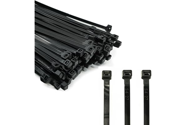 ERKO Kabelbuntband Svart 200 x 2,5 mm Set 100 stycken UV-resistent, Temperaturbeständig Kemisk beständighet, starkt buntband med 8 kg draghållfasthet, små