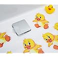 Non Slip Bath Mat Stickers - Modern fun Stylish Alternative to Rubber Suction Mat - Strong Adhesive Textured Stick on Anti Skid safety Treads for Baby Toddler Child - SLIPS AWAY® (5x Dexter Duck)