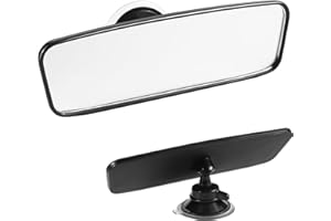 JSMTKJ Auto Rückspiegel Universal Innenspiegel mit 360° Drehfunktion & starker Saugnapf – 200x60 mm Auto-Innenspiegel für Auto, LKW, SUV, Transporter